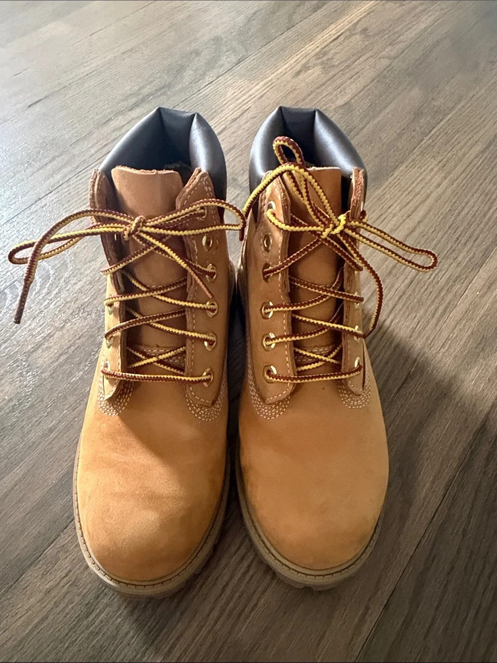 Timberland Kids Wheat/Tan Nubuck Lace-Up Boots